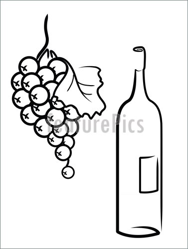 377x500 Wine And Grapes Illustration
