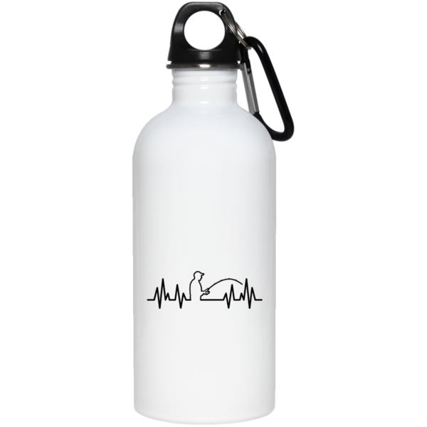 600x600 Fisherman Heartbeat Water Bottle Fishing Mind