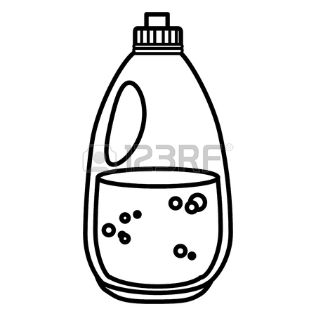 450x450 Vector Color Sketch Of Bottle. Hand Draw Illustration. Royalty