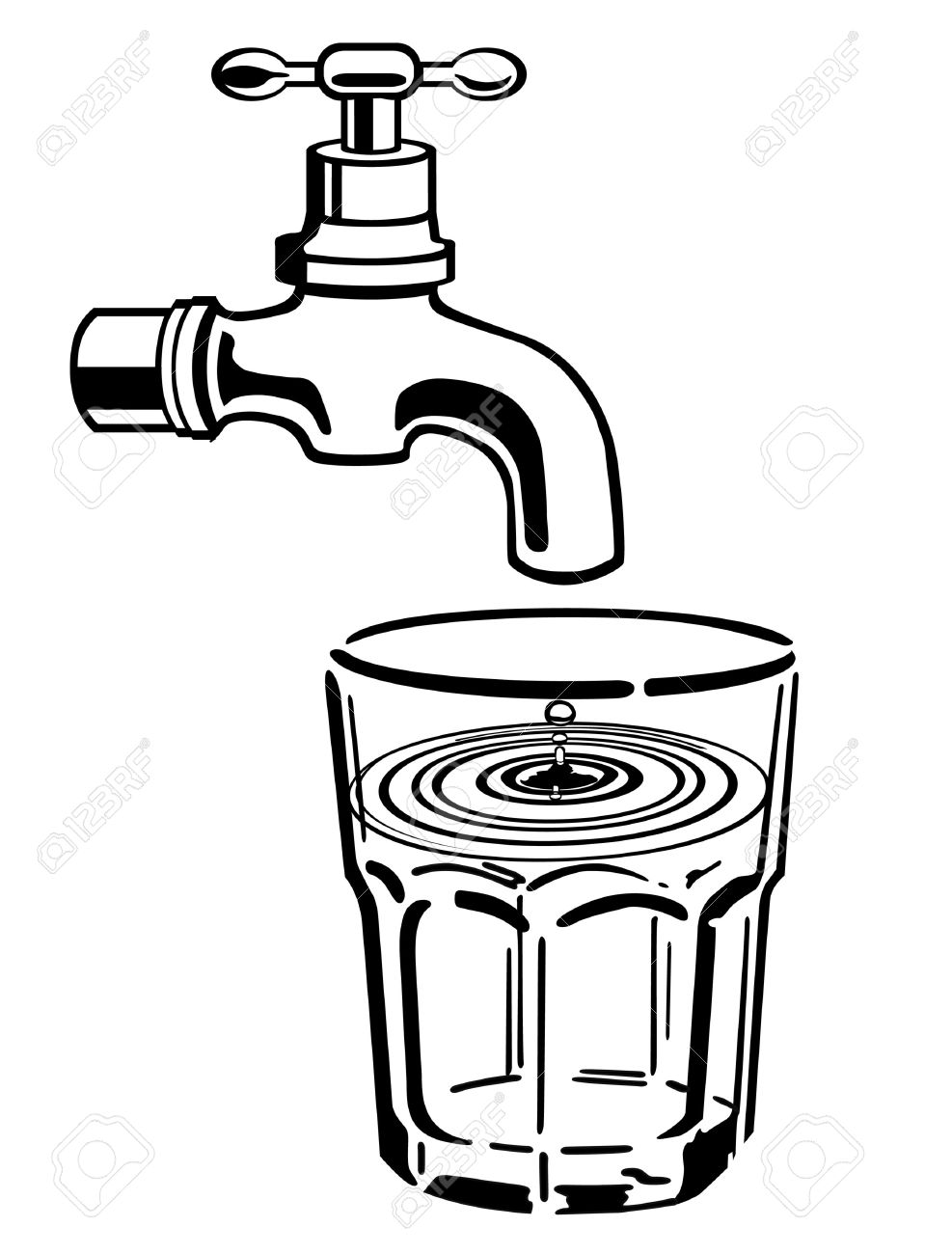 987x1300 Drinking Water Clipart Black And White