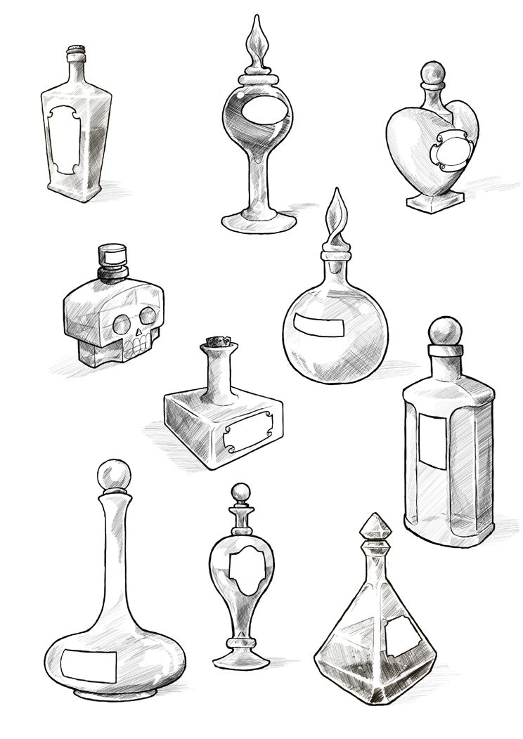 Bottles Drawing at GetDrawings | Free download