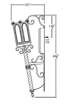 240x356 Bougainvillea Iron Light