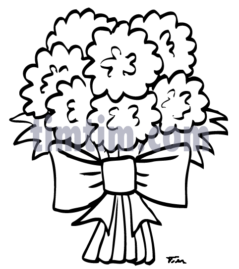 482x544 Free Drawing Of Flower Bouquet Bw From The Category Dating Love
