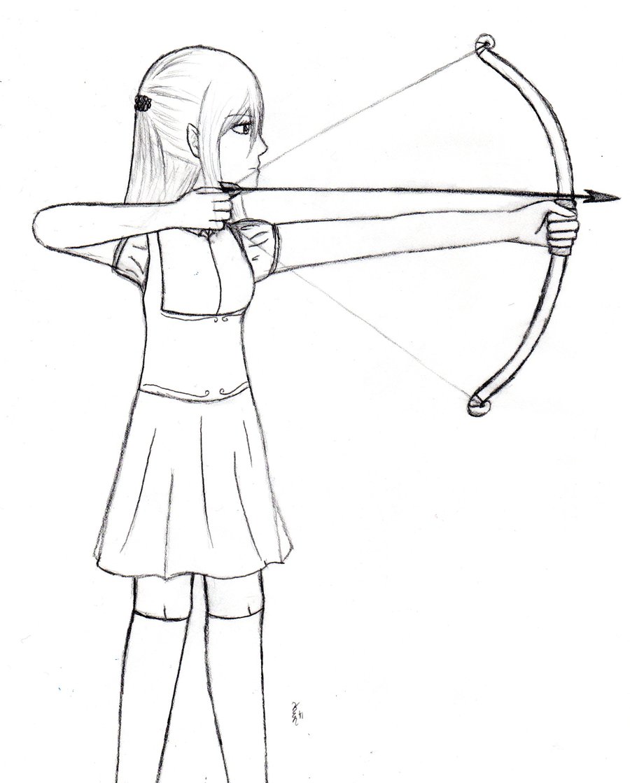 Bow And Arrow Drawing at GetDrawings | Free download