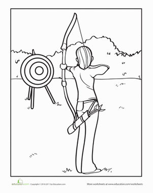 301x378 Bow And Arrow Worksheet