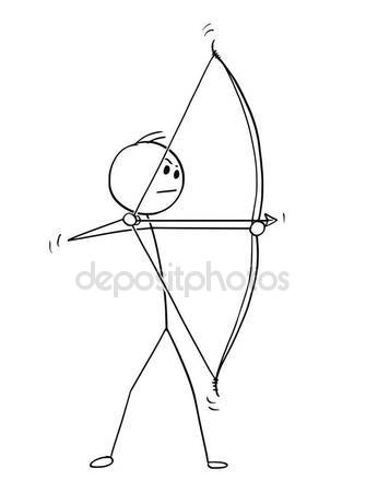 335x450 Cartoon Of Archer With Bow And Arrow Stock Vector Ursus