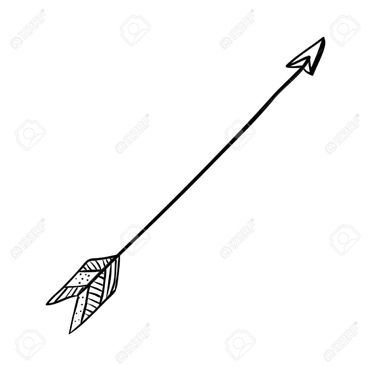 1300x1300 Silhouette With Indian Archery Arrow Flat Icon Vector