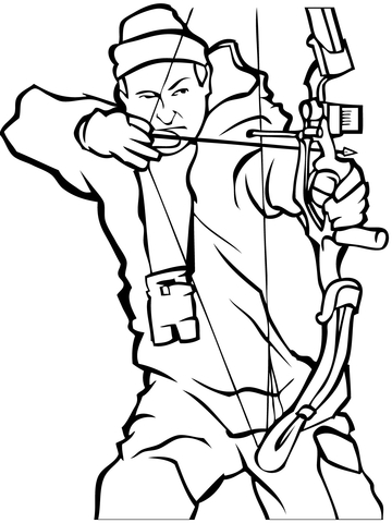 360x480 Bow Hunting Coloring Page Free Printable Coloring Pages