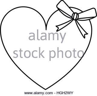 322x320 Love Heart Arrow Outline Drawing, Valentine Symbol Stock Vector