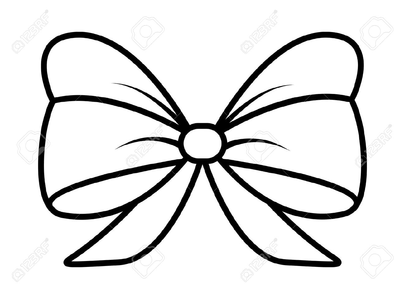 1300x961 Ribbon Bow Silhouette For Christmas Present Symbol Design. Vector