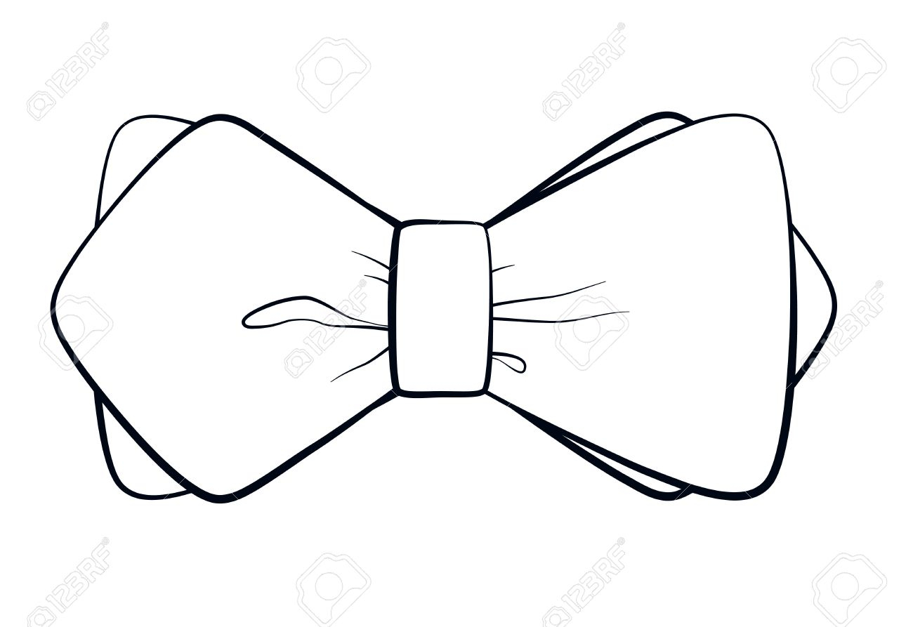 1300x893 Bow Tie Outline Drawing Bow Tie Royalty Free Cliparts, Vectors