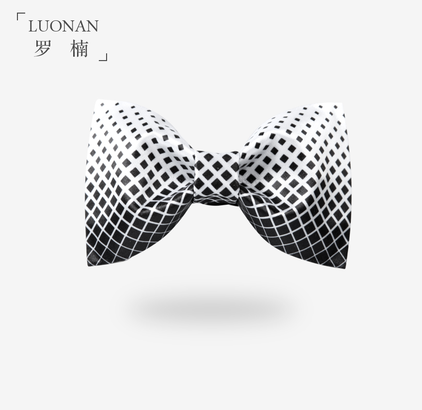 871x846 Bow Tie Men's Original Print Black And White Gradient Diamond