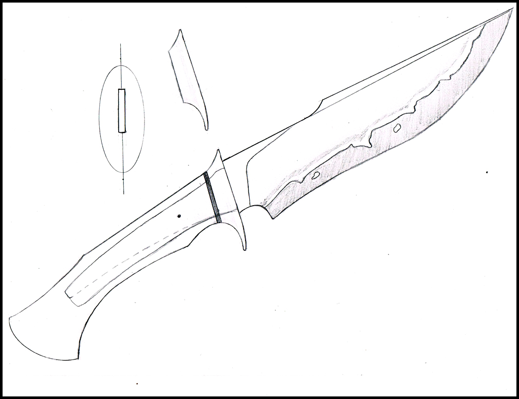 Printable Bowie Knife Template - Printable World Holiday