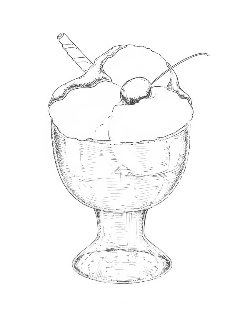 850x1093 How To Draw Ice Cream Step By Step