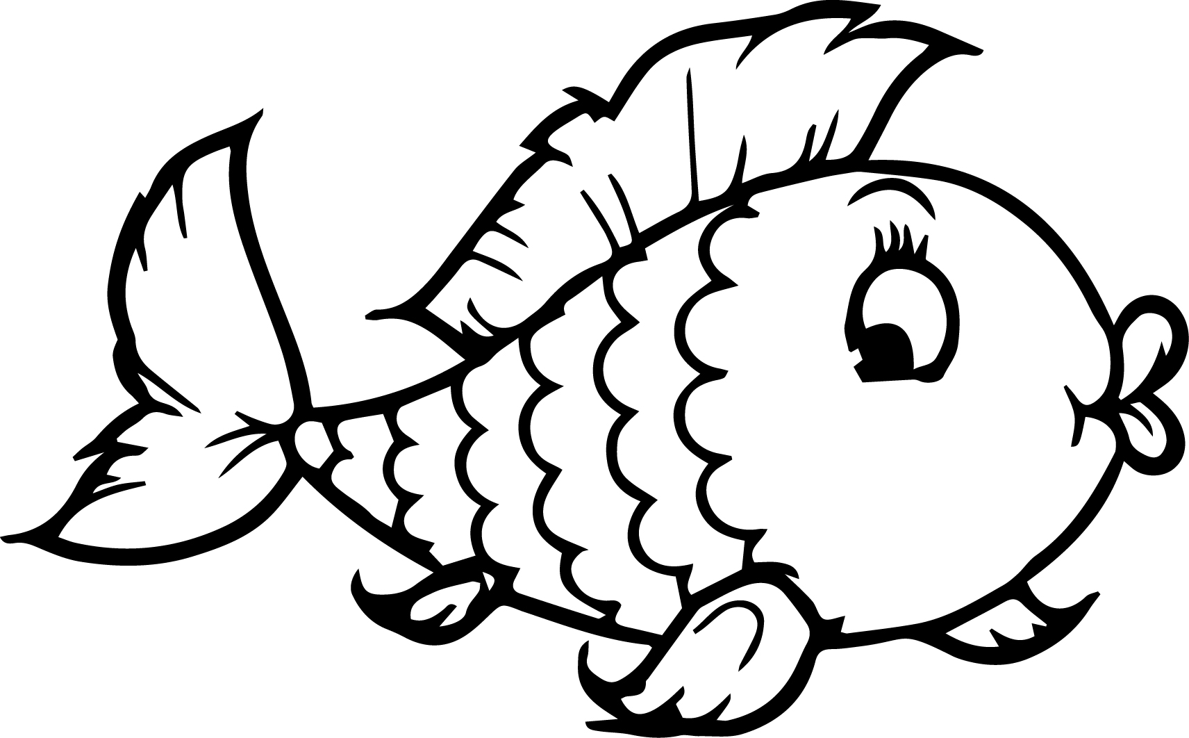 1712x1062 Image Cartoon Fish Coloring Pages 98 About Remodel Line Drawings