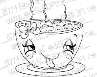 340x270 Digital Stamp Instant Download Big Eye Whimsical Christmas