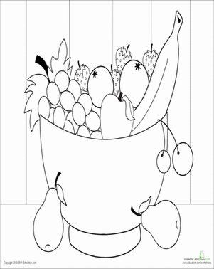 301x378 Fruit Bowl Worksheet