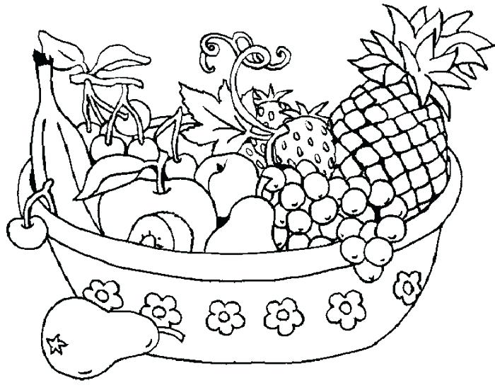 Bowl Of Fruits Drawing at GetDrawings | Free download