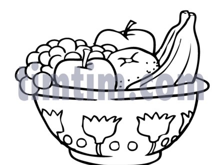 440x330 52 Cartoon Bowl Of Fruit, Bowl Of Fruit Clipart Black And White