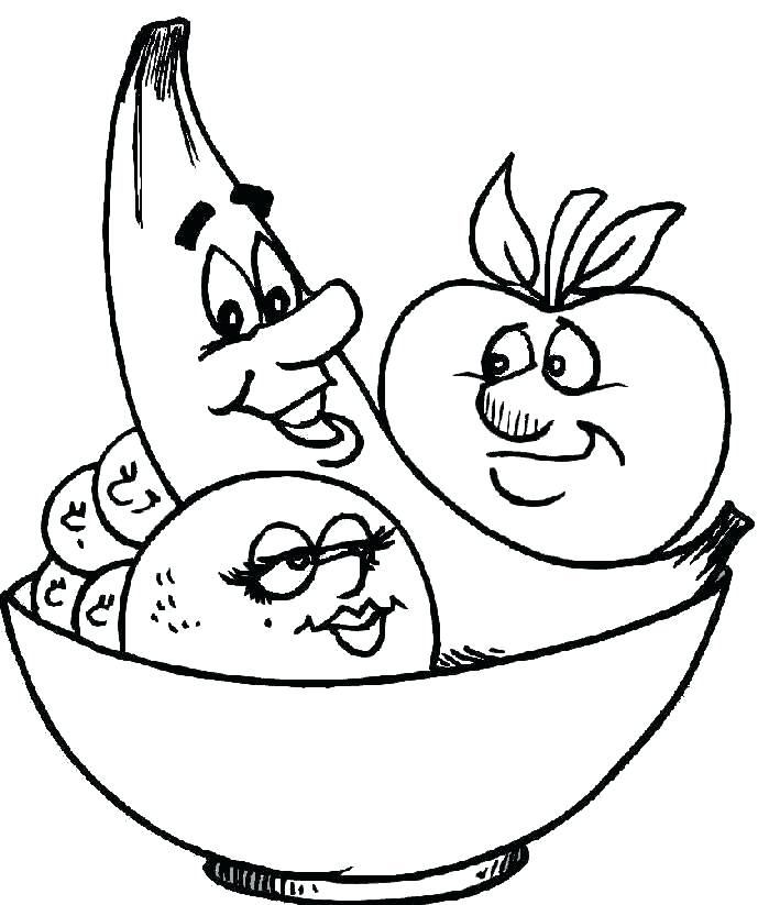 699x823 Luxury Fruits Coloring Pages Image Fruit In Bowl Colouring