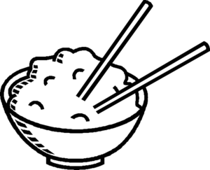 300x243 Rice Bowl Black And White Clip Art