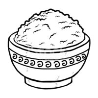 200x200 Rice In Bowl Stock Vectors