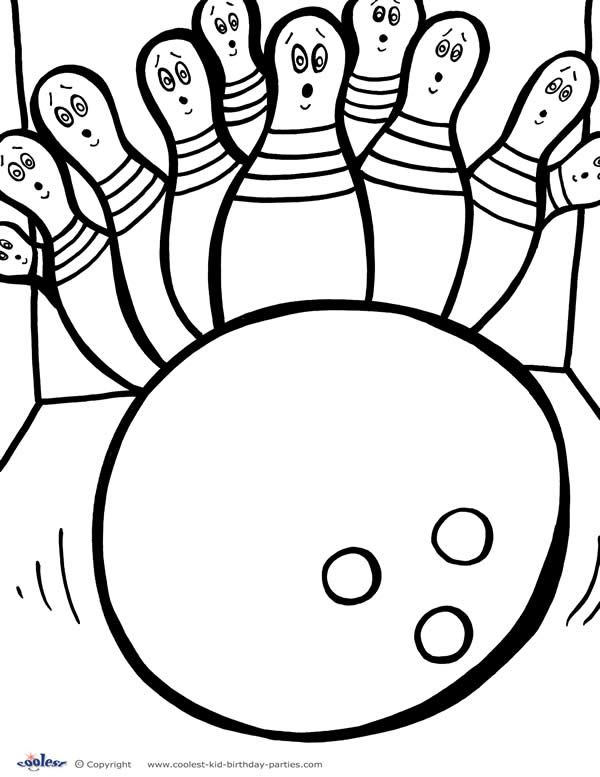 600x777 Printable Bowling Coloring Page 4