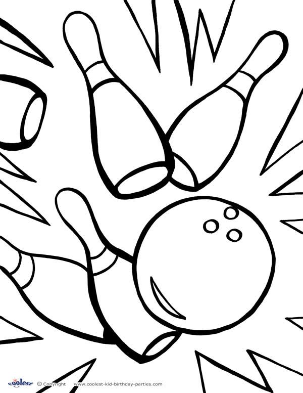 600x777 Printable Bowling Coloring Page 7
