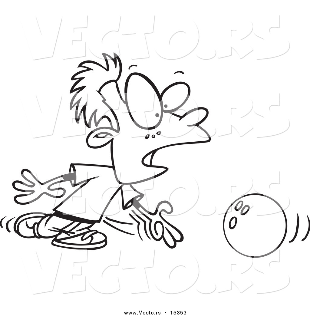 1024x1044 Vector Of A Cartoon Boy Bowling