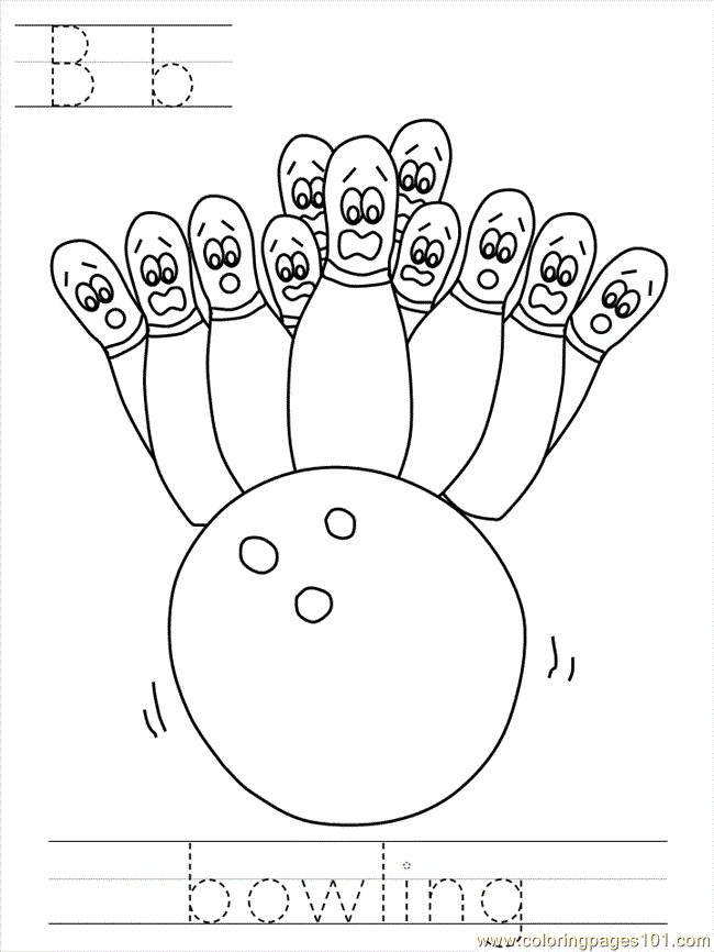 650x866 Bposter Bowling Coloring Page