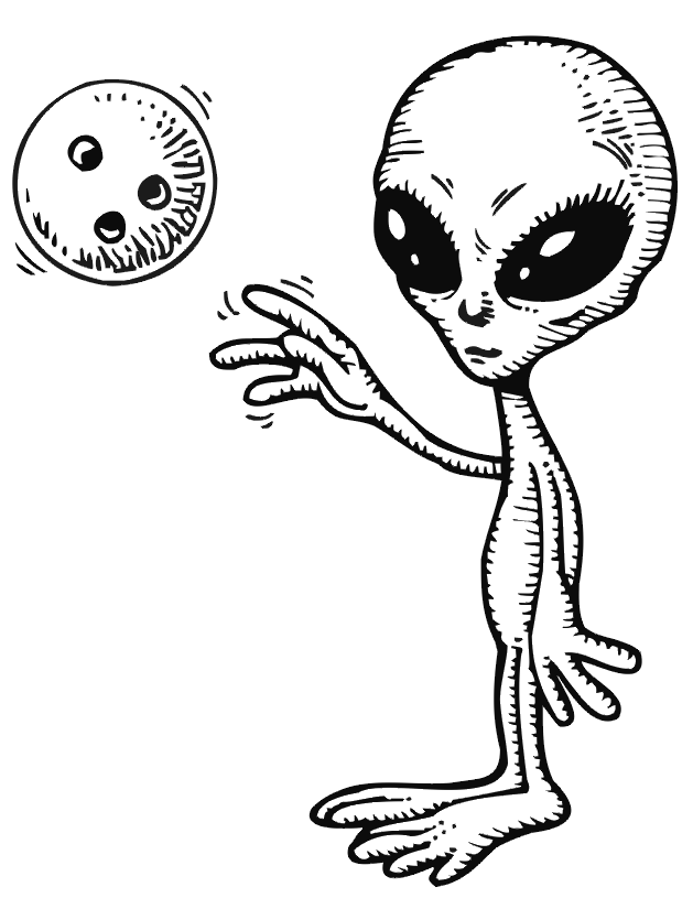 629x815 Alien Coloring Pages And Bowling Ball