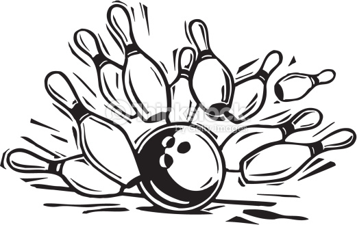 521x329 Bowling Clipart Black And White