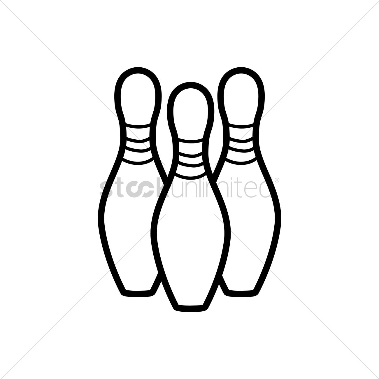 1300x1300 Bowling Pin Vector Image