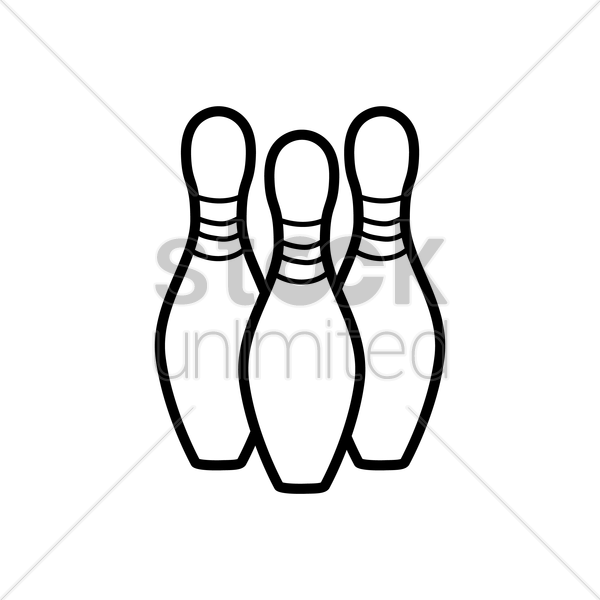 600x600 Bowling Pin Vector Image