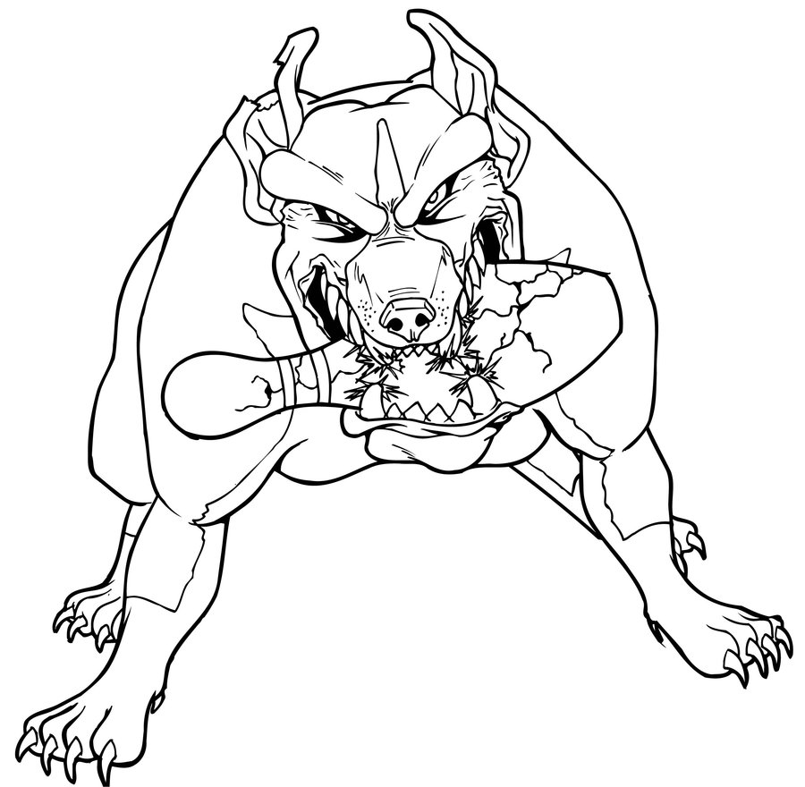 900x880 Dog With Bowling Pin By Guerotheartist