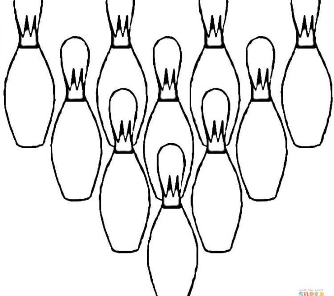 678x600 Bowling Pictures To Color Kids Coloring Page