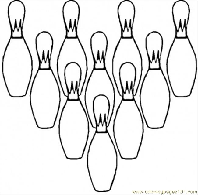 650x642 Ten Pins Coloring Page