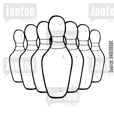 400x400 Ten Pin Bowling Cartoons