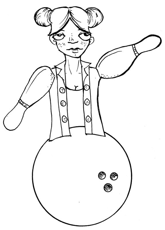 575x800 Bowling Pin Arms And Bob Ross On Acid Free Digital Stamps