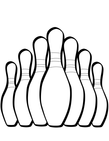 371x480 Seven Bowling Pins Coloring Page Free Printable Coloring Pages