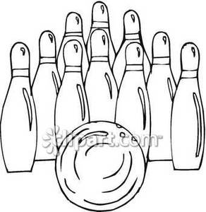 292x300 And White Bowling Ball And Bowling Pins