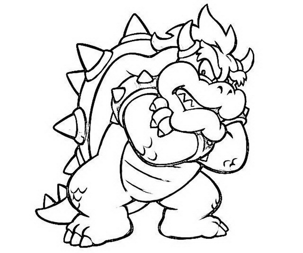1048x873 Super Mario Land Bowser Cocky Dragon Coloring 590435 Coloring