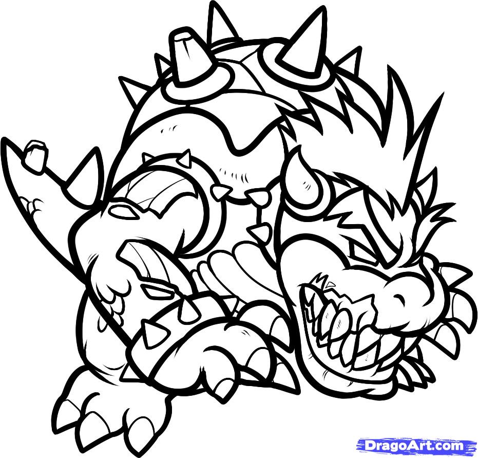 931x891 Bowser Jr Coloring Pages Print