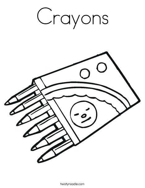 468x605 Box Of Crayons Coloring Page