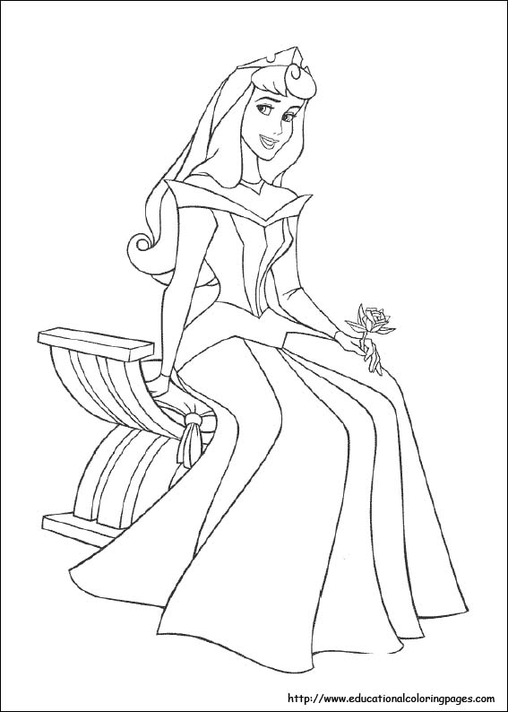 567x794 Sleeping Beauty Coloring Pages Free For Kids