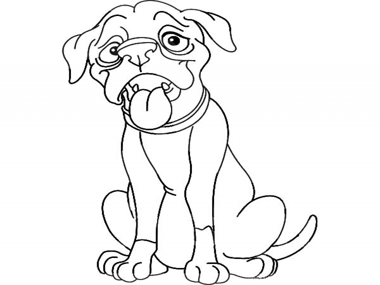 Boxer Coloring Pages Kleurplaat Dog Colouring Dogs Sheets Kids Print ...