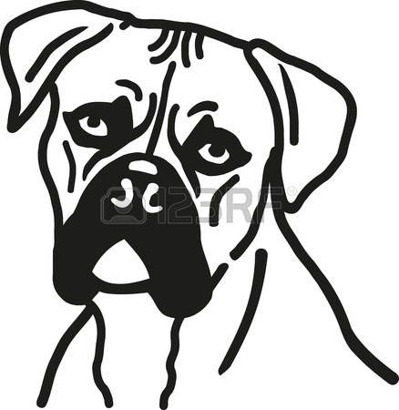 438x450 German Boxer Boxer Dog Head Industrial Logos
