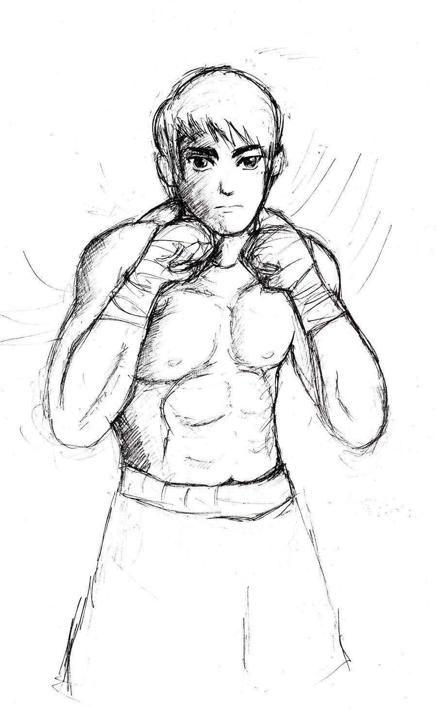 900x1469 Thai Boxing Fighter By Albertdinata