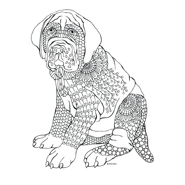 600x600 Dog Printable Coloring Pages The Dog Printable Coloring Page By