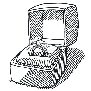 380x379 Engagement Ring Jewelry Box Stock Illustration Engagement Ring